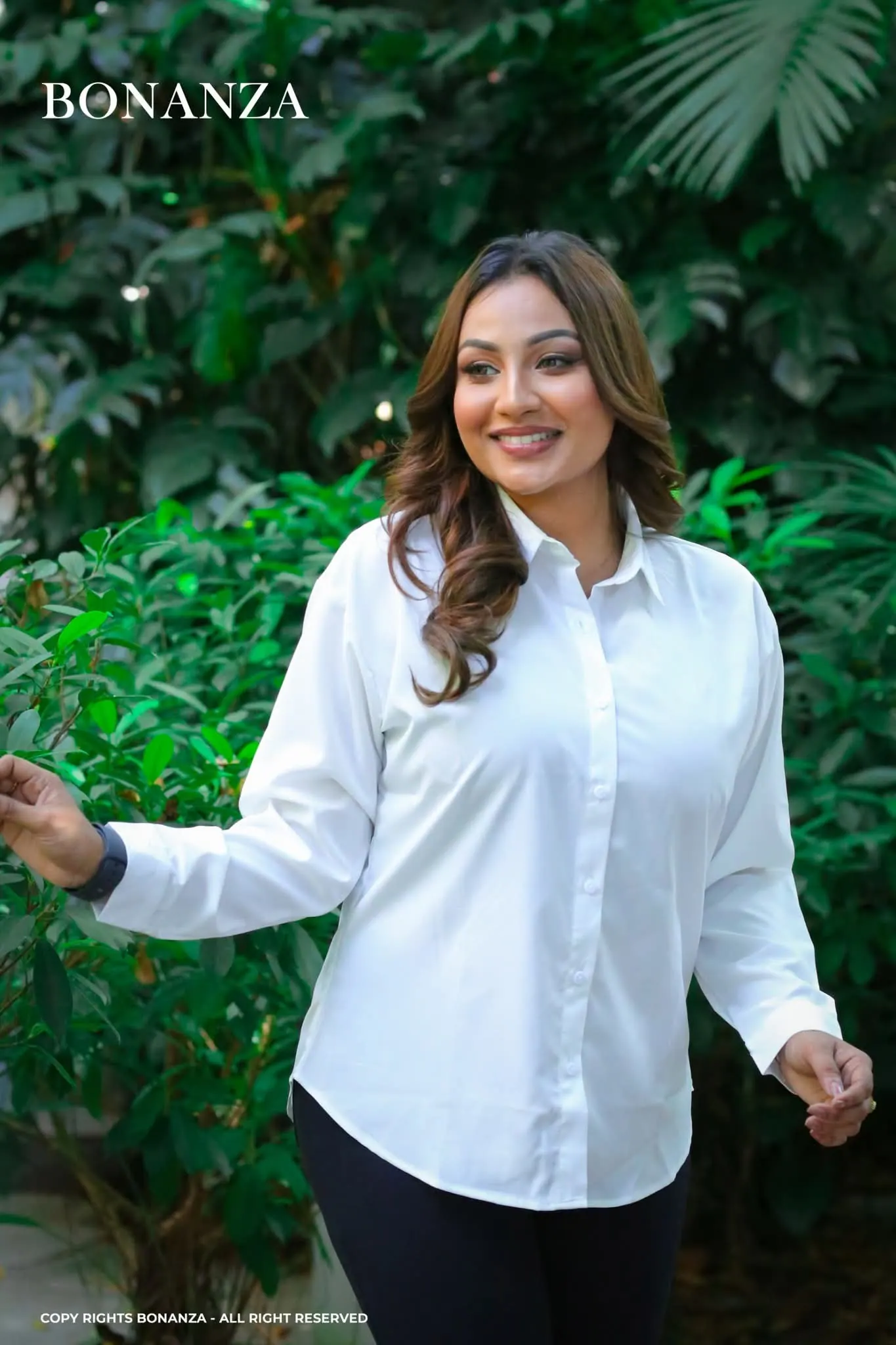 White Solid Garden Twill Maza Shirt