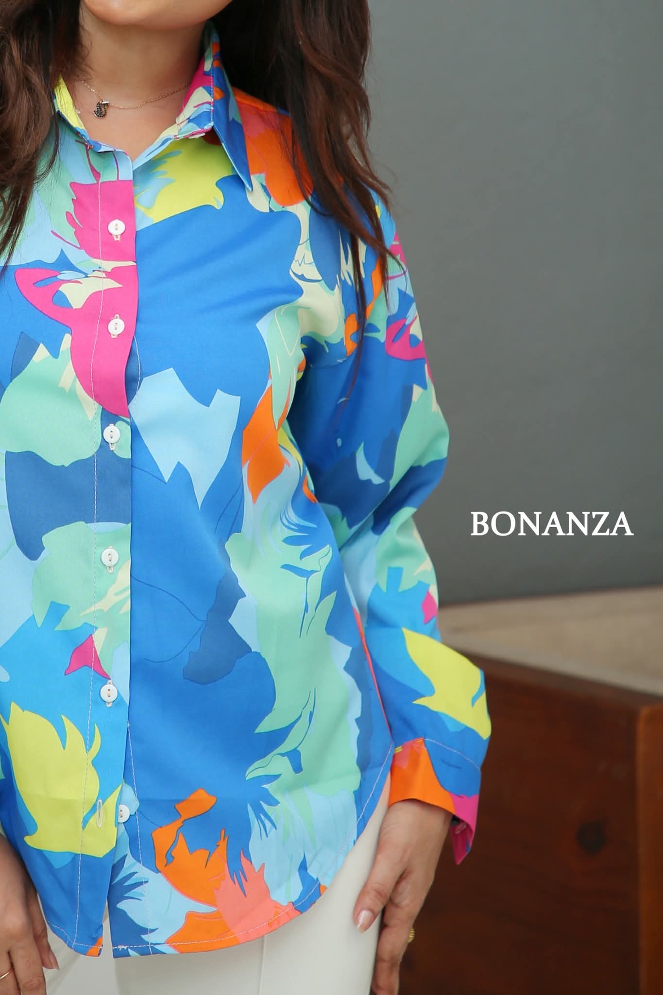 Pastel Color Maza Printed Blue | BONANZA Clothing Sri Lanka Women Office Wear 2026
