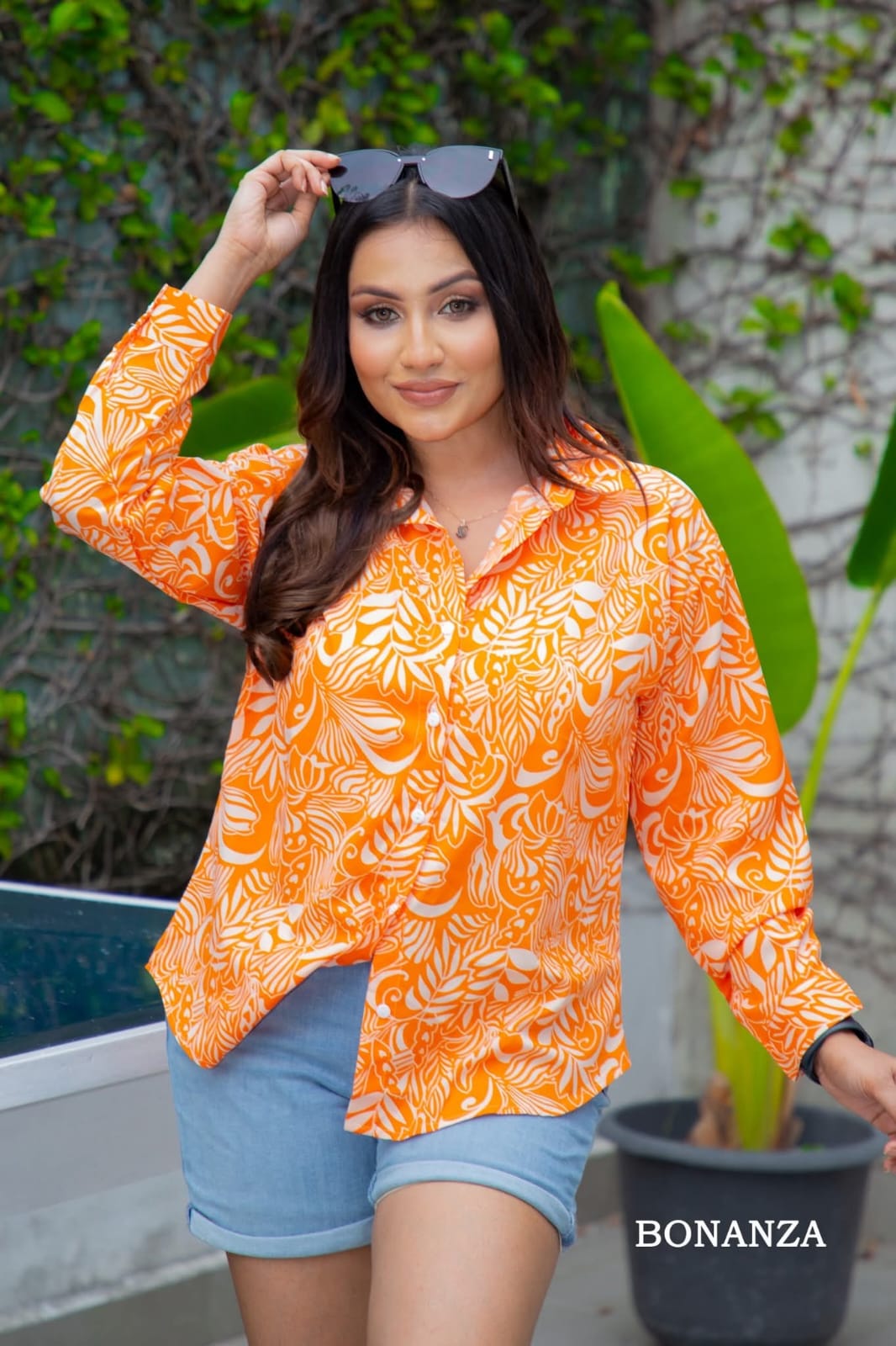 Authentic Orange Maza Shirt | BONANZA Clothing Sri Lanka Women Office Wear 2026